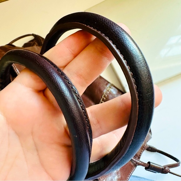 Sigrid Olsen Brown Lamb Leather Large Tote Bag - Picture 12 of 14